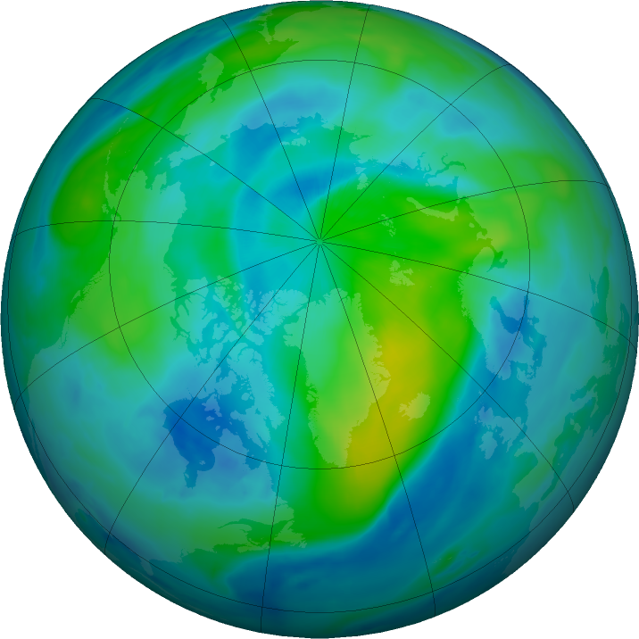 Arctic ozone map for 21 September 2020